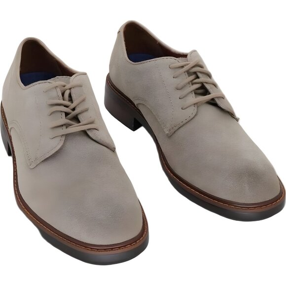 Vince Camuto Ferdie Men’s Oxford Dress Shoes Truffle Gray Leather 8M - Picture 1 of 6